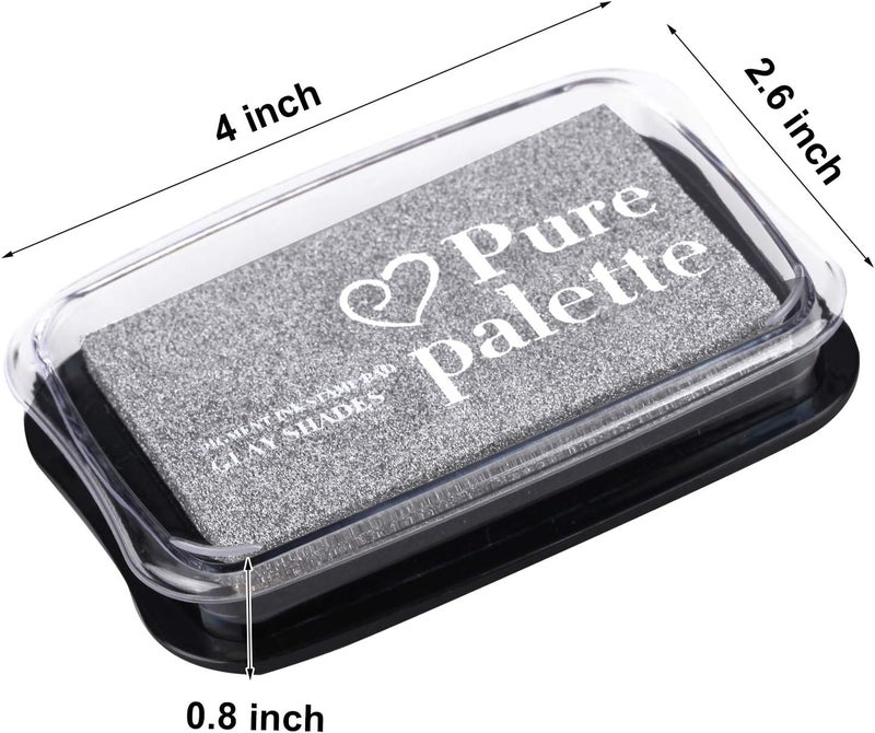 Fstaor Large Silver Ink Pad for Rubber Stamps, 4×2.6 inch Ink Pads Permanent for Paper Wood Fabric - Image 2